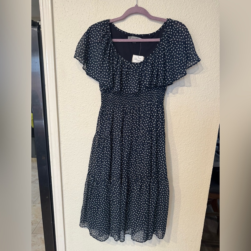 Polka Dot Navy Dress